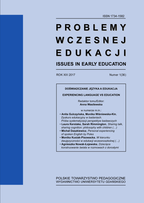 					Pokaż  Tom 36 Nr 1 (2017): Doświadczanie języka a edukacja
				