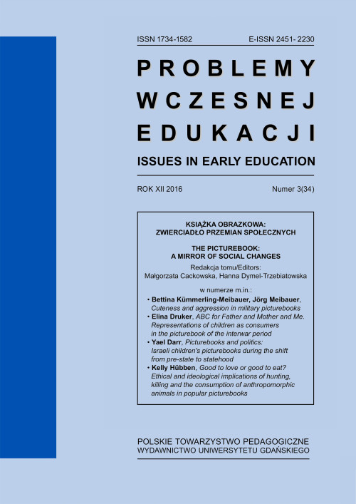 					Pokaż  Tom 34 Nr 3 (2016): Książka obrazkowa: zwierciadło przemian społecznych
				