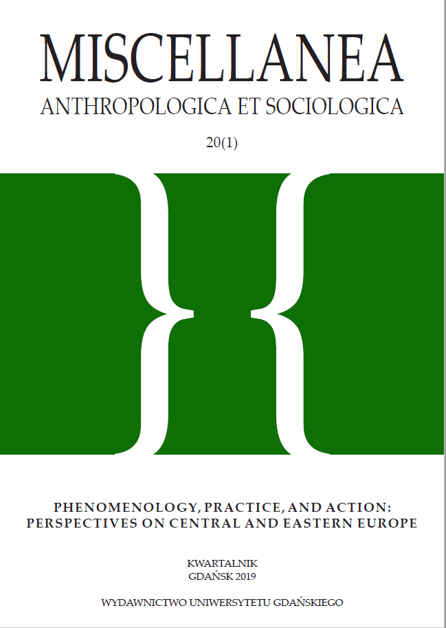 					Pokaż  Tom 20 Nr 1 (2019): Phenomenology, Practice, and Action: Perspectives on Central and Eastern Europe
				